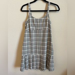 Hollister Plaid Pleated Mini Dress size medium Spaghetti Strap